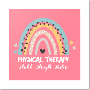 Physical Therapy, Stretch Strength Restore, Rainbow Physiotherapy Posters and Art